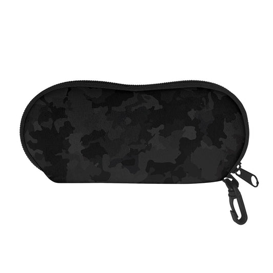 Black Camouflage Print Glasses Case