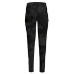 Black Camouflage Print High-Waisted Pocket Leggings