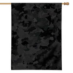 Black Camouflage Print House Flag