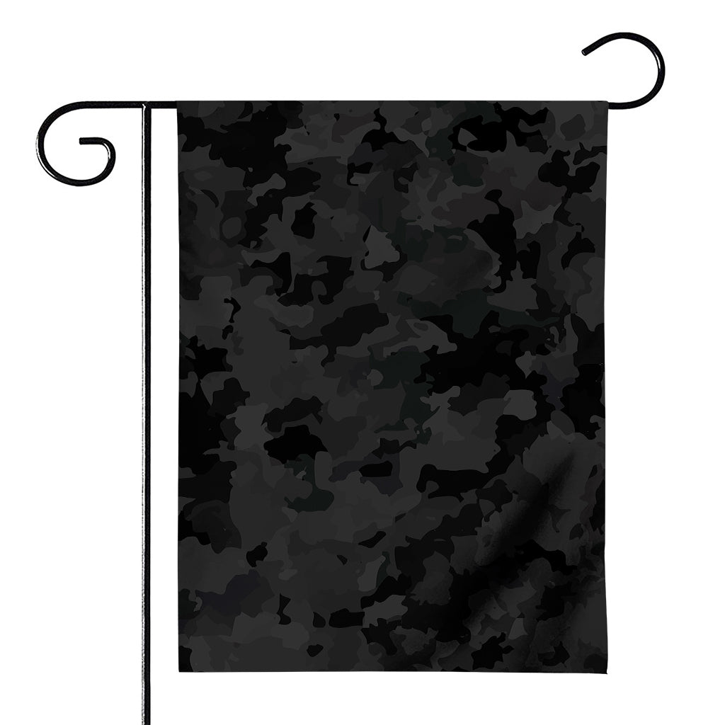 Black Camouflage Print House Flag