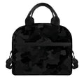 Black Camouflage Print Insulated Lunch Bag