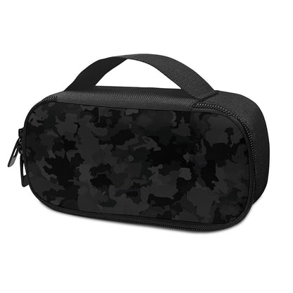 Black Camouflage Print Insulin Cooler Travel Case