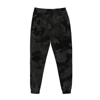 Black Camouflage Print Jogger Pants