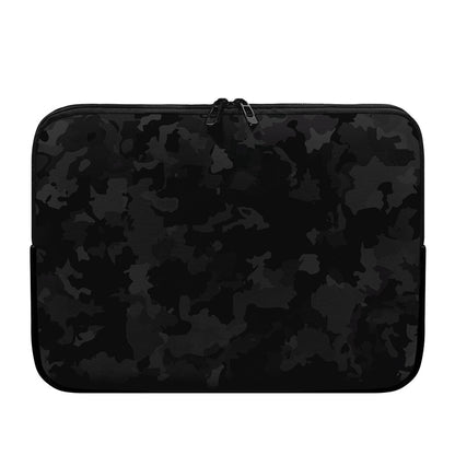 Black Camouflage Print Laptop Sleeve