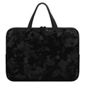 Black Camouflage Print Laptop Sleeve With Handle