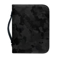 Black Camouflage Print Leather Bible Cover
