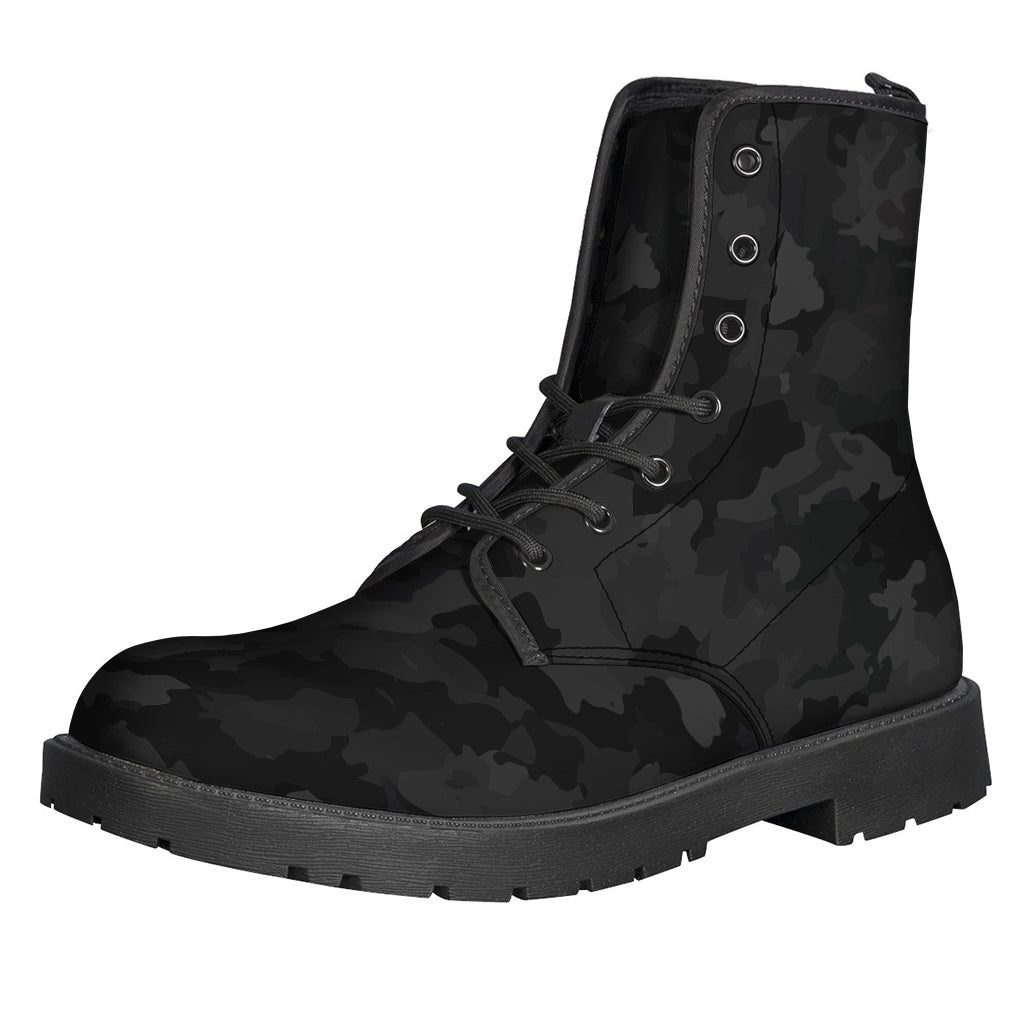 Black Camouflage Print Backpack