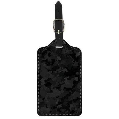 Black Camouflage Print Luggage Tag