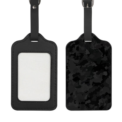 Black Camouflage Print Luggage Tag