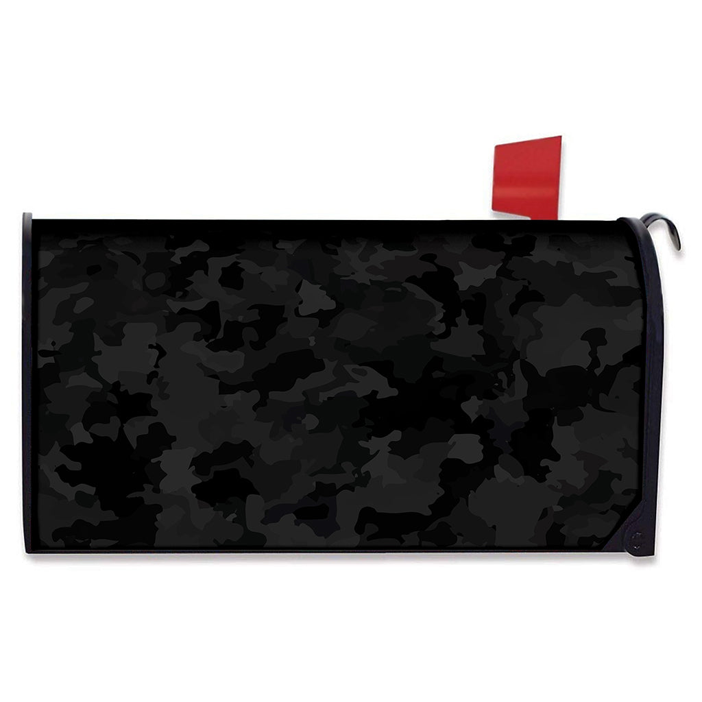 Black Camouflage Print Mailbox Cover