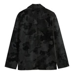 Black Camouflage Print Men's Blazer