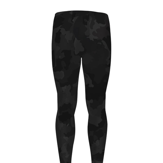Black Camouflage Print Men's leggings