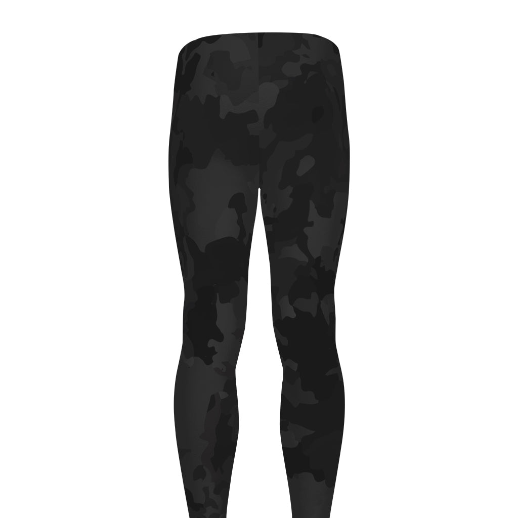 Black Camouflage Print Men's leggings