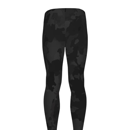 Black Camouflage Print Men's leggings