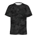 Black Camouflage Print Men's Athletic T-Shirt