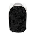 Black Camouflage Print Mesh Laundry Hamper