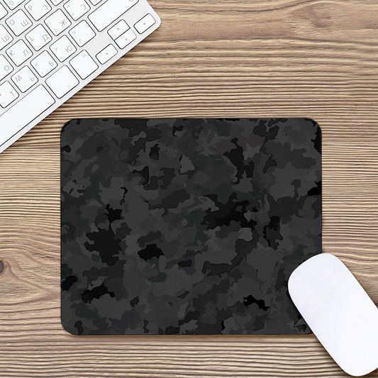 Black Camouflage Print Mouse Pad