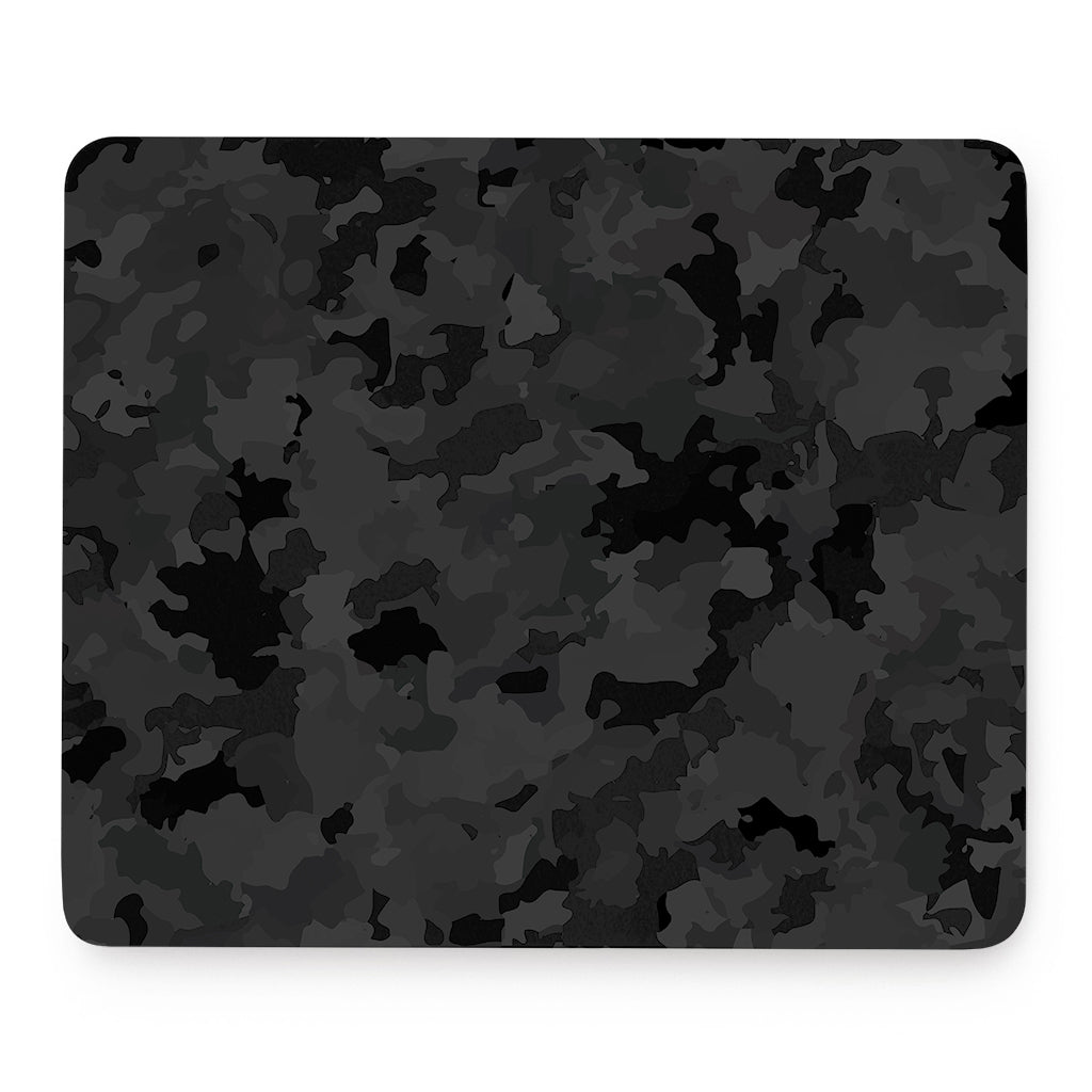 Black Camouflage Print Mouse Pad