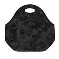 Black Camouflage Print Neoprene Lunch Bag