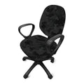 Black Camouflage Print Office Chair Cover