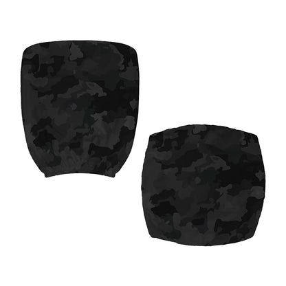 Black Camouflage Print Office Chair Cover