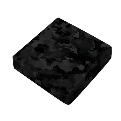Black Camouflage Print Outdoor Seat Cushion Cover