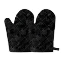 Black Camouflage Print Oven Mitts