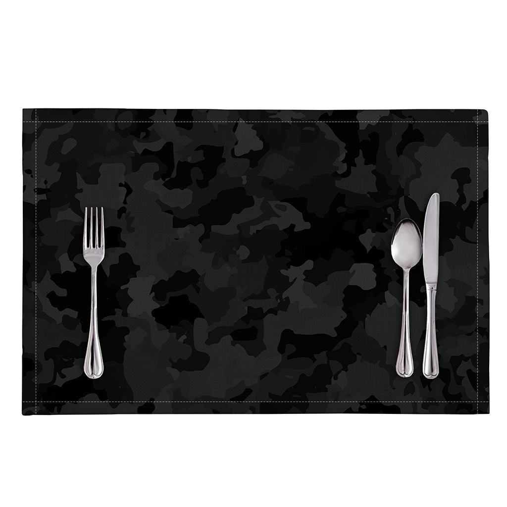 Black Camouflage Print Placemat