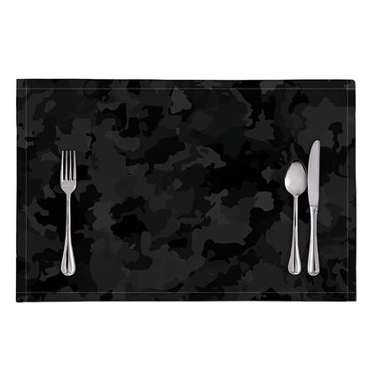 Black Camouflage Print Placemat