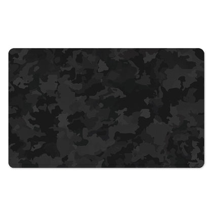Black Camouflage Print Polyester Doormat