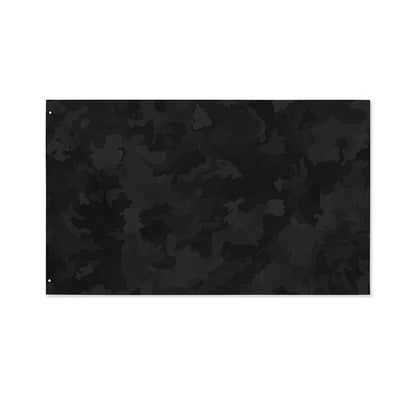 Black Camouflage Print Polyester Flag
