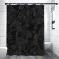 Black Camouflage Print Premium Shower Curtain