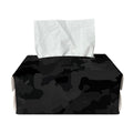 Black Camouflage Print Rectangle Tissue Box Cover