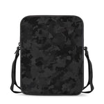 Black Camouflage Print Rectangular Crossbody Bag