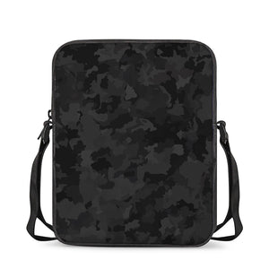 Black Camouflage Print Rectangular Crossbody Bag