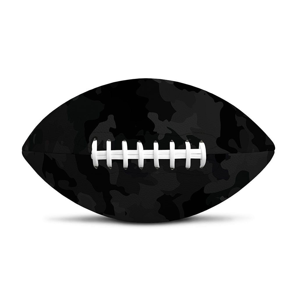 Black Camouflage Print Rugby Ball