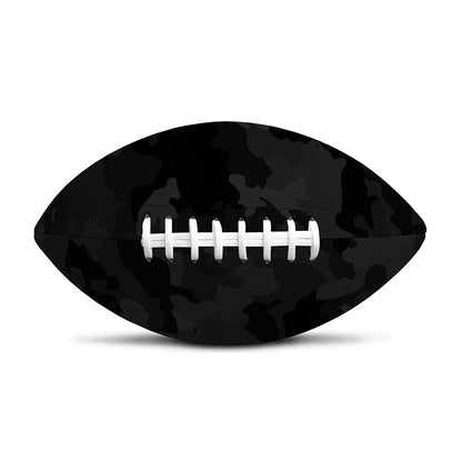 Black Camouflage Print Rugby Ball