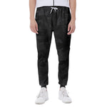 Black Camouflage Print Scuba Joggers