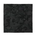 Black Camouflage Print Silk Bandana