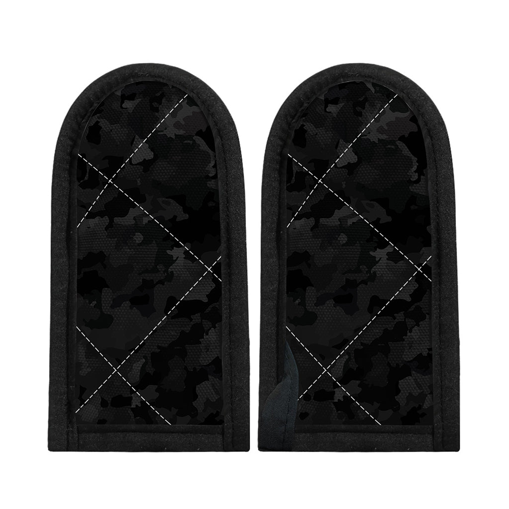 Black Camouflage Print Skillet Handle Cover