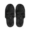 Black Camouflage Print Slippers