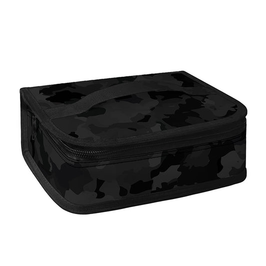 Black Camouflage Print Small Lunch Bag