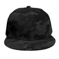 Black Camouflage Print Snapback Cap