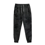 Black Camouflage Print Sweatpants