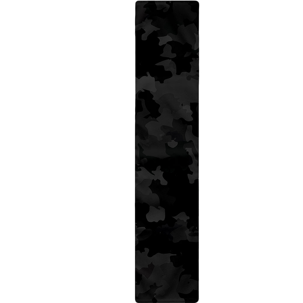 Black Camouflage Print Table Runner