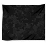 Black Camouflage Print Tapestry