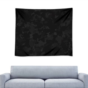 Black Camouflage Print Tapestry