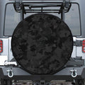 Black Camouflage Print Tire Cover