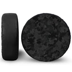Black Camouflage Print Tire Cover
