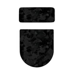 Black Camouflage Print Toilet Lid And Tank Cover Set